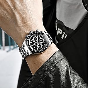 【新品】クラシックなレーシングクロノグラフ　Pagani Desigステンブレス Amazon.com: Pagani Design Men's Quartz Watch Simple Style